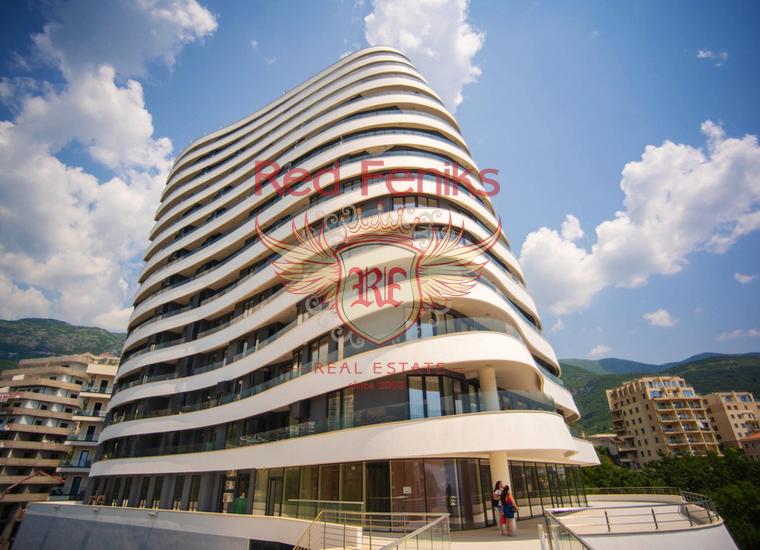 Люксовая однокомнатная квартира с панорамным видом на море в Бечичи, Квартира в Регион Будва Черногория