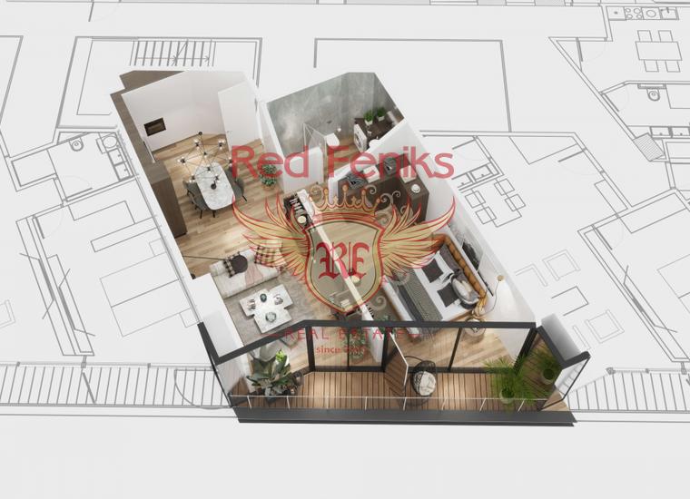 Новый жилой комплекс класса люкс в Бечичи, Квартира в Бечичи Черногория