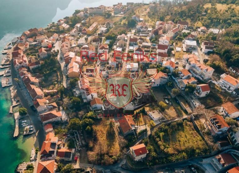 Участок с видом на моер с одобренным проектом, Прчань, Котор, Земля в Которский залив Черногория