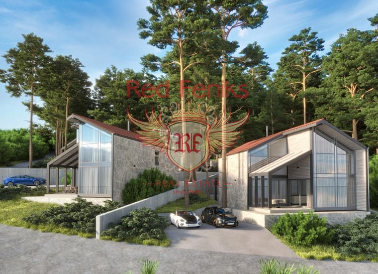 Новый красивый проектсредней двухэтажной виллы для 1 семьи в Тивате, купить дом в Регион Тиват