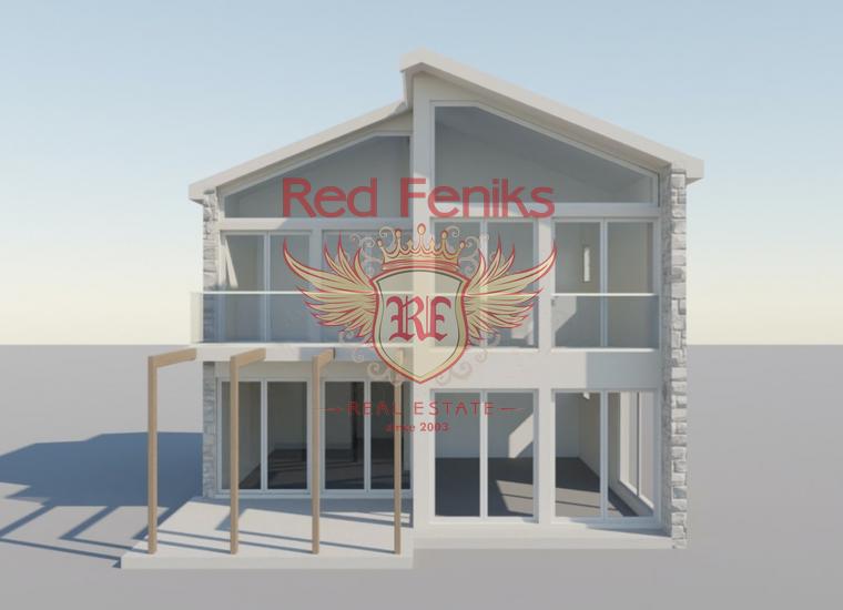 Новый красивый проект средней двухэтажной виллы для 1 семьи в Тивате, Вилла в Тиват Черногория