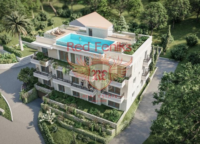 Апартаменты в новом комлексе в Доброте, Квартира в Которский залив Черногория