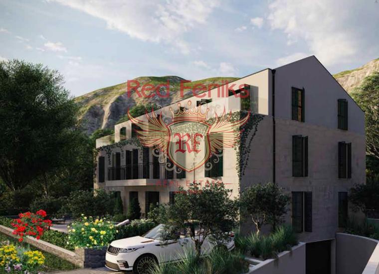Новый проект в средиземноморском стиле в Прчни., Квартира в Которский залив Черногория