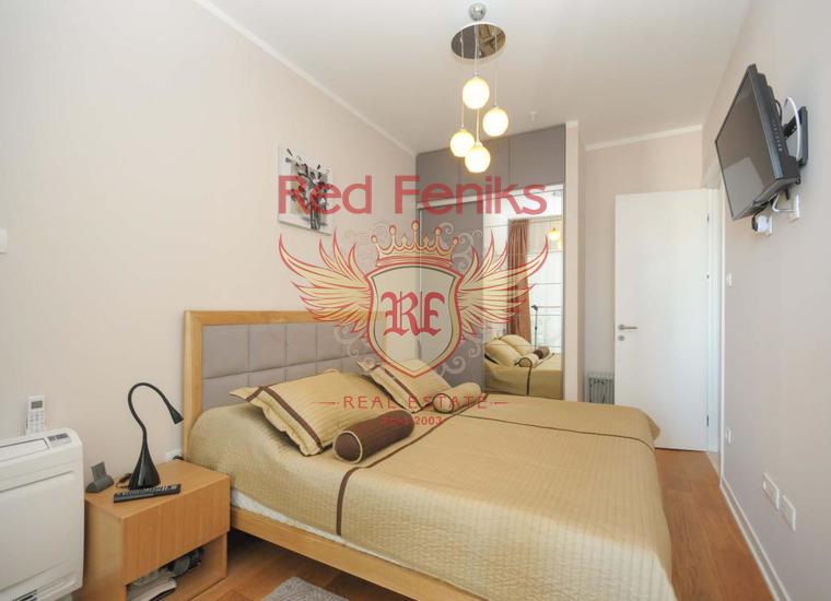 Квартира с двумя спальнями в Будве с видом на море., купить квартиру в Будва