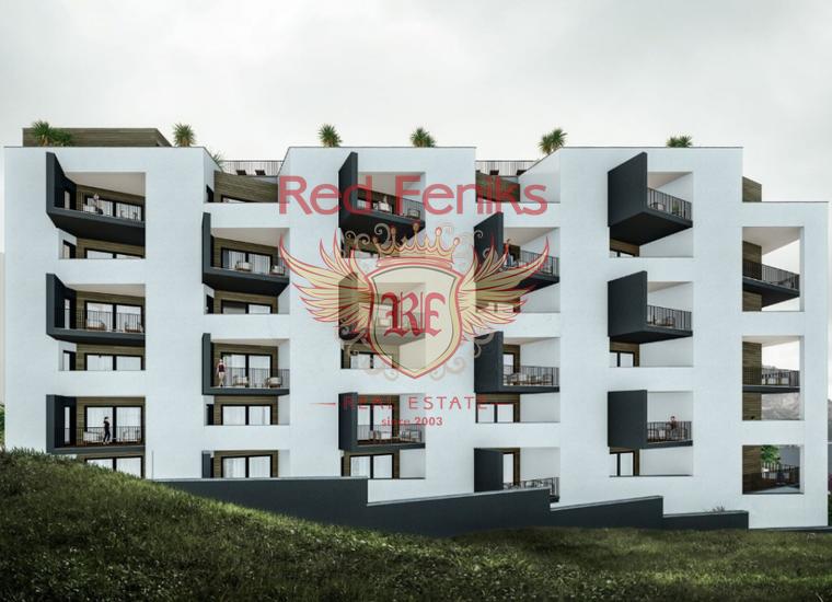 Новый комплекс в Бечичи с видом на море, одна спальня, купить квартиру в Регион Будва