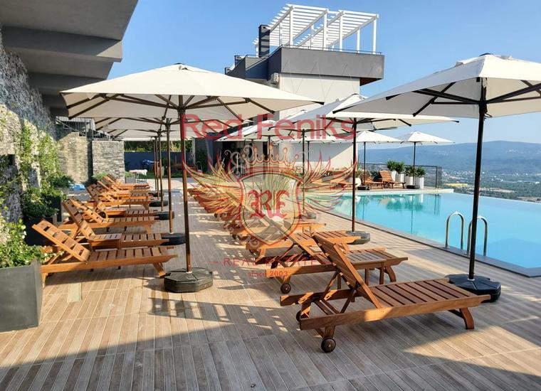 Новая квартира с 1 спальней с видом на море в комплексе с бассейном, Кавач, Квартира в Регион Тиват Черногория