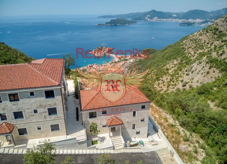 Красивая вилла с панорамным видом на море и на Св.Стефана., Дом в Регион Будва Черногория