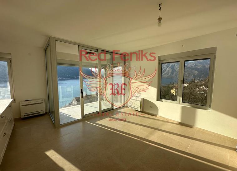 Люкс квартира с двумя спальнями в с панорамным видом на Бока Которский залив, Доброта, Квартира в Которский залив Черногория