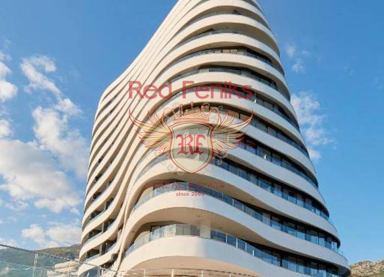 Продается 1 спальная квартира с видом на море и бассейн в Бечичи , 

Площадь квартиры 48 м2 8 этаж.